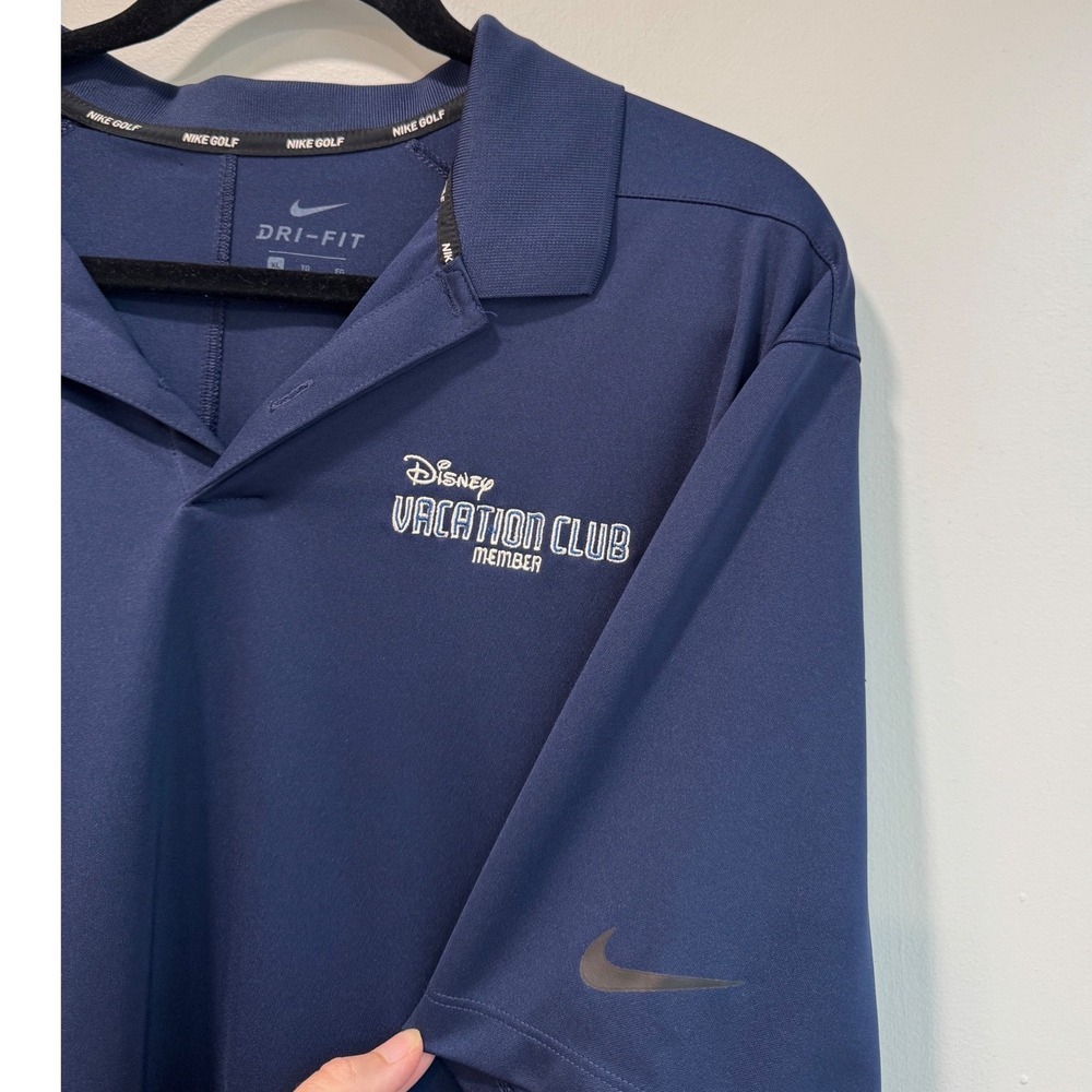 Nike Golf Dri-FIT Disney Vacation‎ Club Member Polo Shirt Mens XL Navy Blue - Picture 3 of 6